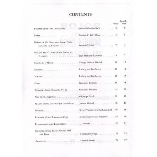 Zimmerman, Oscar - Solos For The Double Bass Player With Piano Accompaniment Published by G Schirmer - Image 2