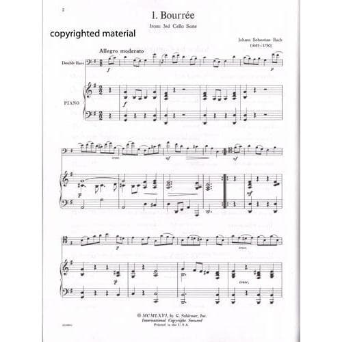 Zimmerman, Oscar - Solos For The Double Bass Player With Piano Accompaniment Published by G Schirmer - Image 3